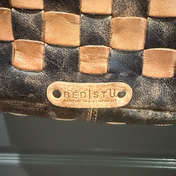 Bed Stu Keiki Brown and Tan Checkered Crossbody Bag - Picture 11 of 11